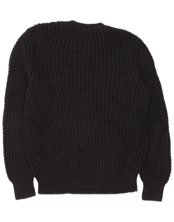 All Saints Herren-Pullover mit Rundhalsausschnitt, mittelschwarze Baumwolle