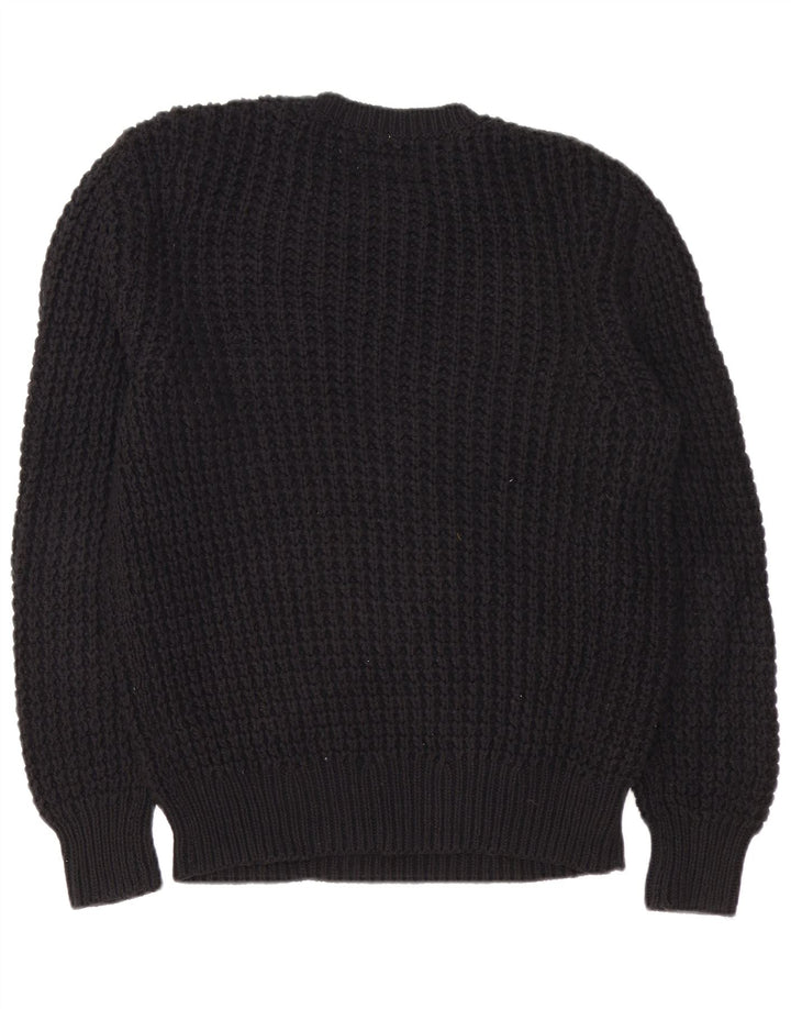All Saints Herren-Pullover mit Rundhalsausschnitt, mittelschwarze Baumwolle