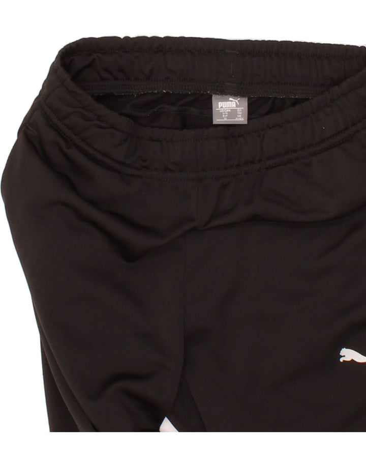 PUMA Boys Tracksuit Trousers 11-12 Years Black Polyester Vintage Puma and Second-Hand Puma from Messina Hembry 