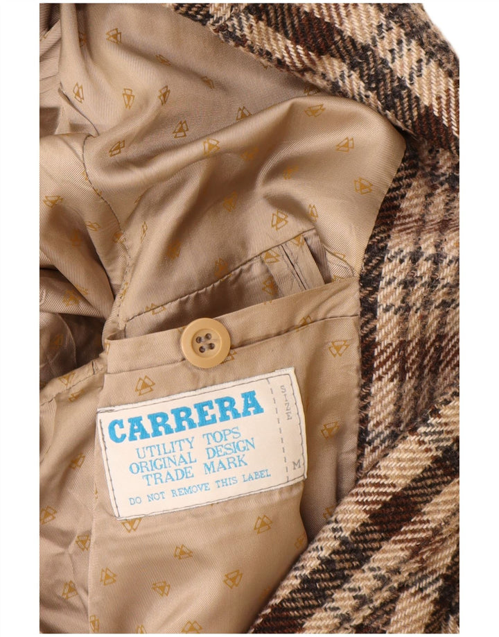 Carrera Herren-Blazer mit 2 Knöpfen, UK 38, mittelbraun kariert