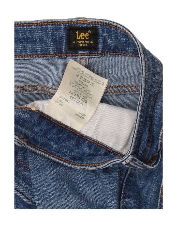 LEE Womens Scarlett Distressed Straight Jeans W30 L25 Blue Cotton Vintage Lee and Second-Hand Lee from Messina Hembry 