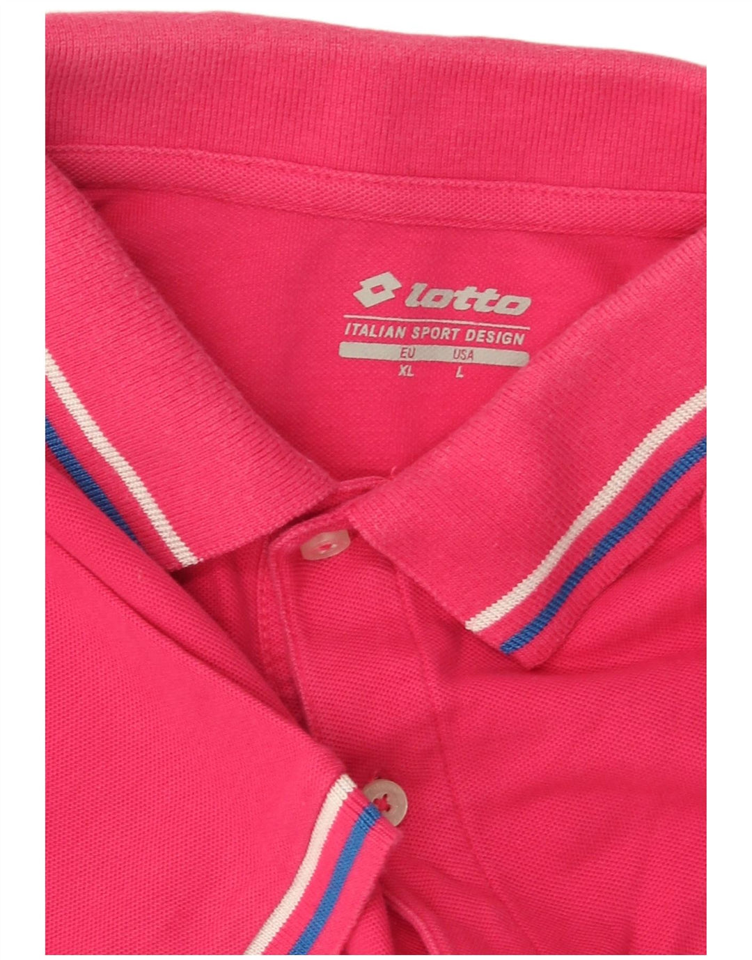LOTTO Herren-Poloshirt, groß, rosa, Baumwolle