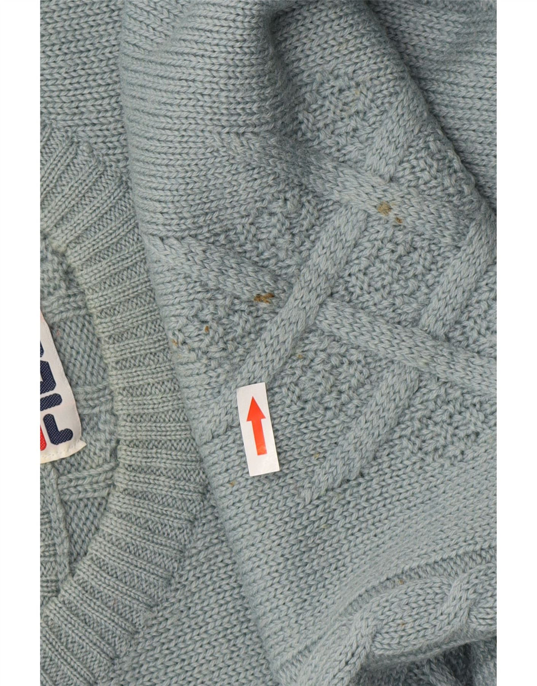 FILA Herren-Pullover mit Rundhalsausschnitt, lockere Passform, IT 50, mittelblaue Wolle