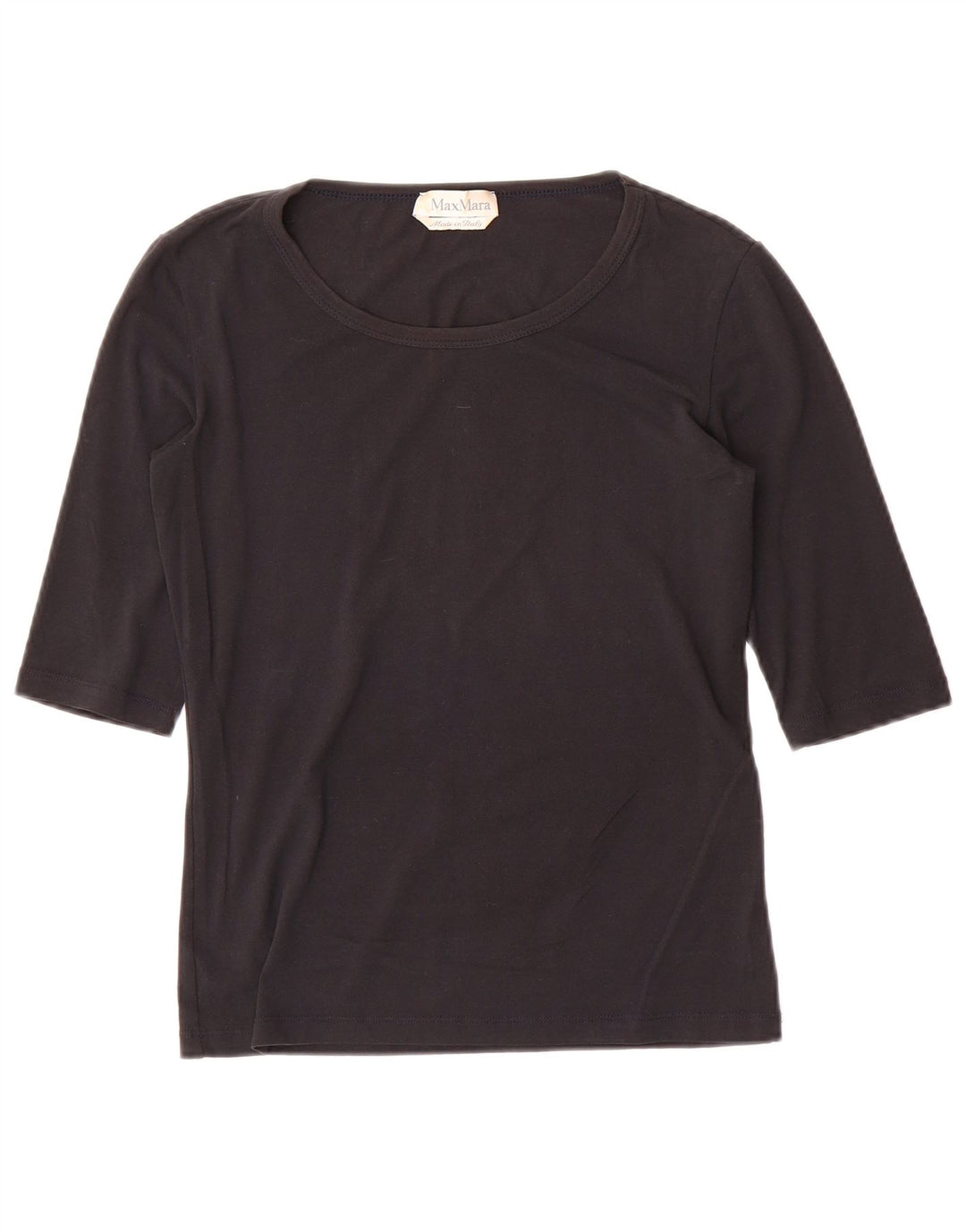 Max Mara Damen Top 3/4 Ärmel UK 8 Small Schwarz