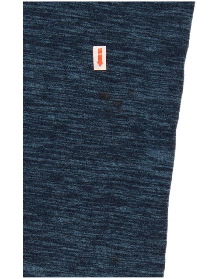 MOUNTAIN WAREHOUSE Herren-Fleecepullover mit Reißverschluss am Hals, 2XL, blau geflecktes Polyester