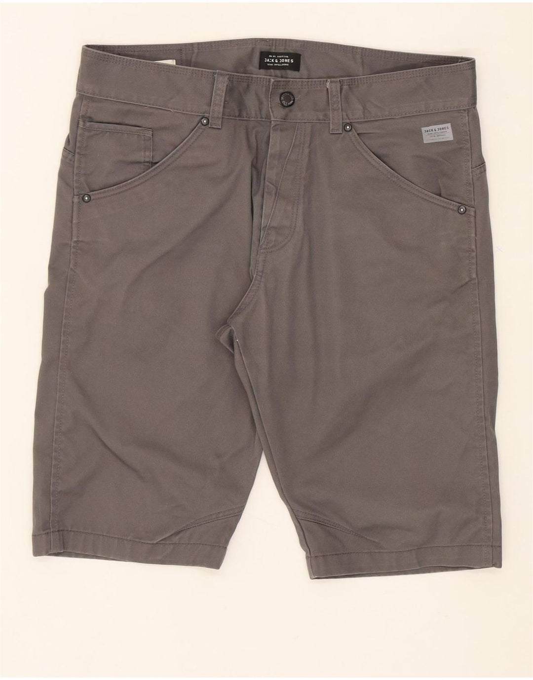 JACK & JONES Mens Casual Shorts XL W38  Grey Polyester Vintage Jack & Jones and Second-Hand Jack & Jones from Messina Hembry 