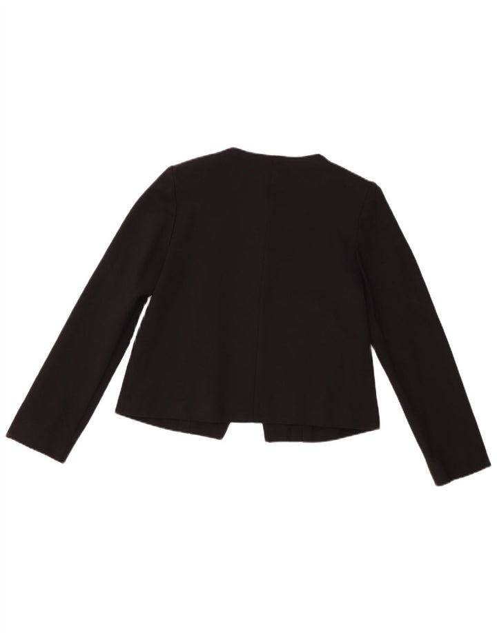 Whistles Damen Crop 3 Button Blazer Jacke UK 10 Small Schwarz Viskose