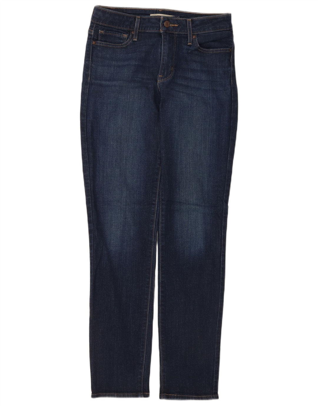 Levi's Damen 712 Slim Jeans W28 L32 Marineblau Baumwolle