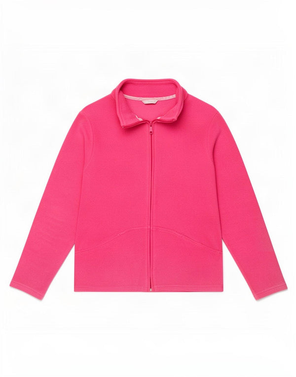 Marks & Spencer Damen Fleecejacke UK 16 Large Rosa Polyester