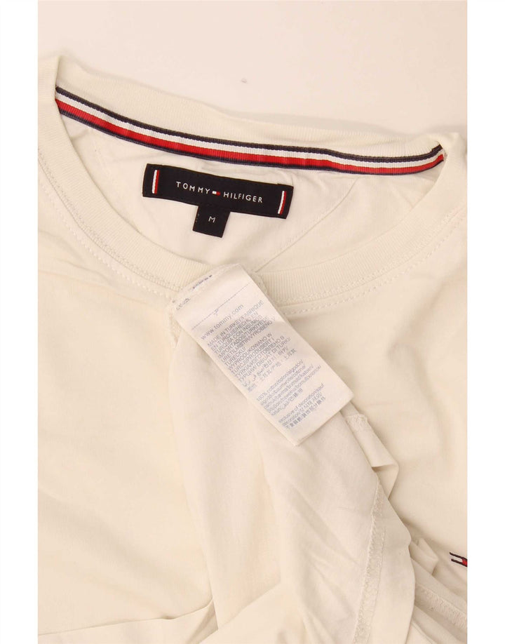 Tommy Hilfiger Herren T-Shirt Top aus mittelweißer Baumwolle