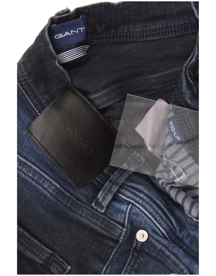 GANT Herren Slim Jeans W32 L30 Marineblaue Baumwolle