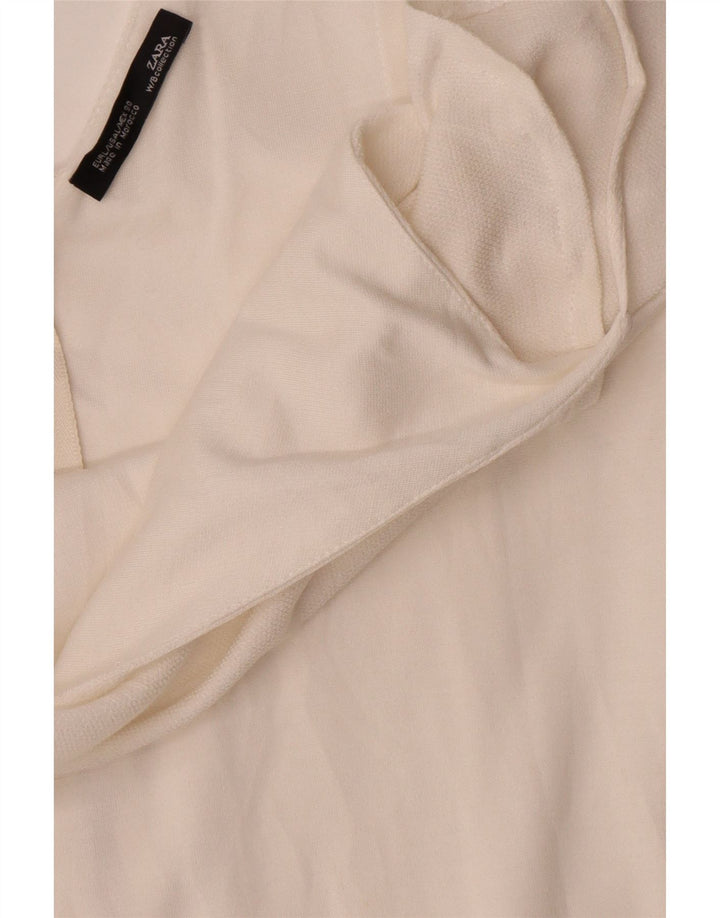 Zara Damen Slip Dress UK 14 Large Weiß