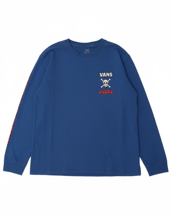 VANS Jungen Straw Hat Crew Graphic Top Langarm 14–15 Jahre XL Blau