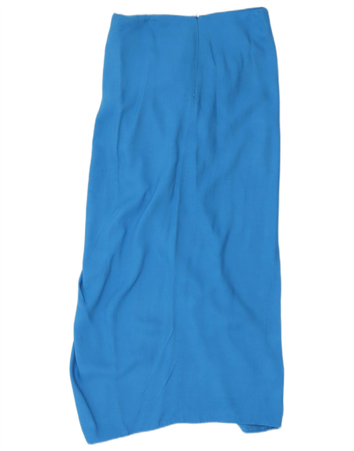 Zara Midi-Rock für Damen, mittelgroß, W30, Blau
