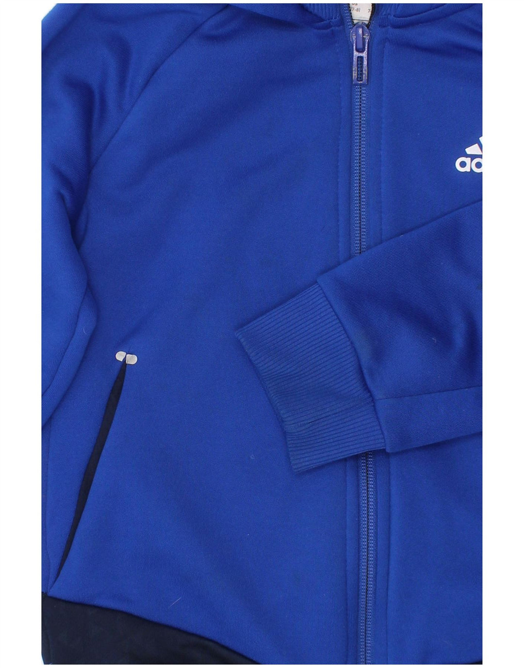 Adidas Jungen Climalite Zip Hoodie Pullover 7–8 Jahre blauer Farbblock