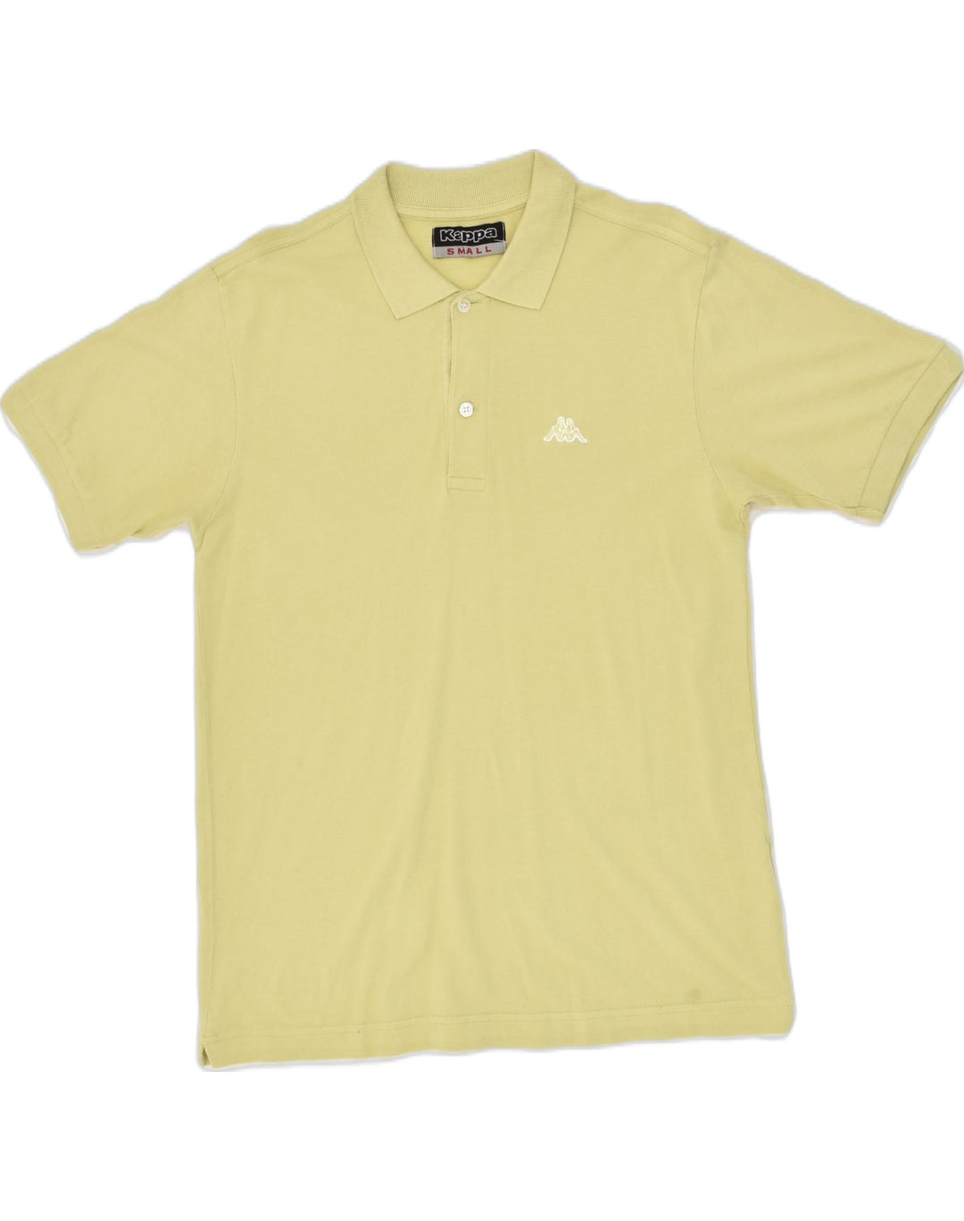 KAPPA Mens Polo Shirt Small Yellow Cotton | Vintage Kappa | Thrift | Second-Hand Kappa | Used Clothing | Messina Hembry 