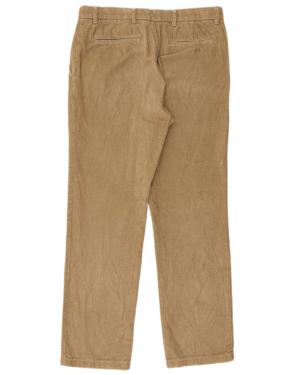 Dockers Mens Straight Corduroy Trousers W32 L29 Beige Cotton