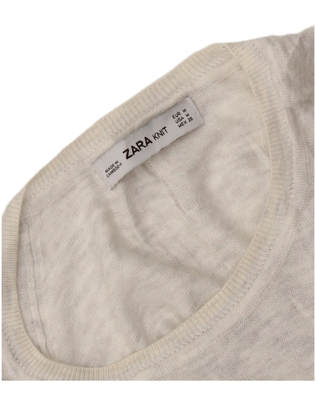 Zara Damen-Pullover mit U-Boot-Ausschnitt, Gr. 14, Mittelgrau