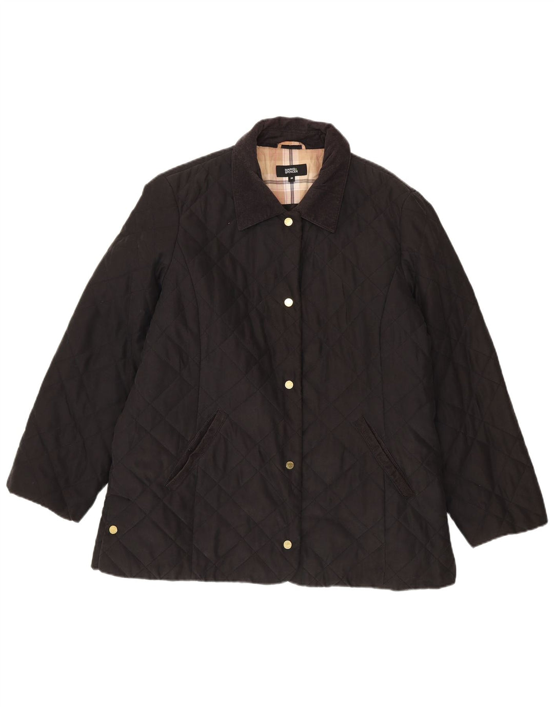Marks & Spencer Damen Steppjacke UK 20 2XL Schwarz Polyester