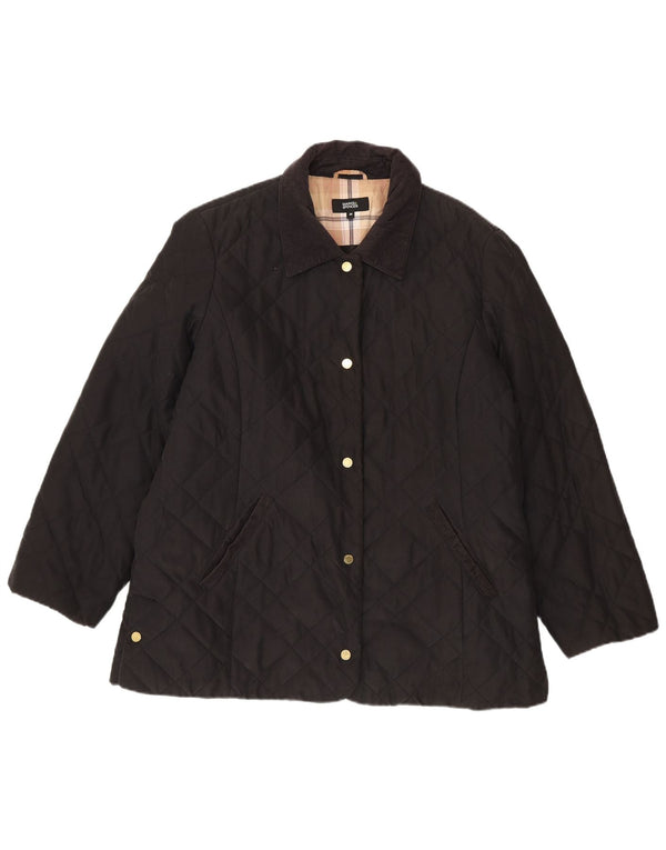 Marks & Spencer Damen Steppjacke UK 20 2XL Schwarz Polyester