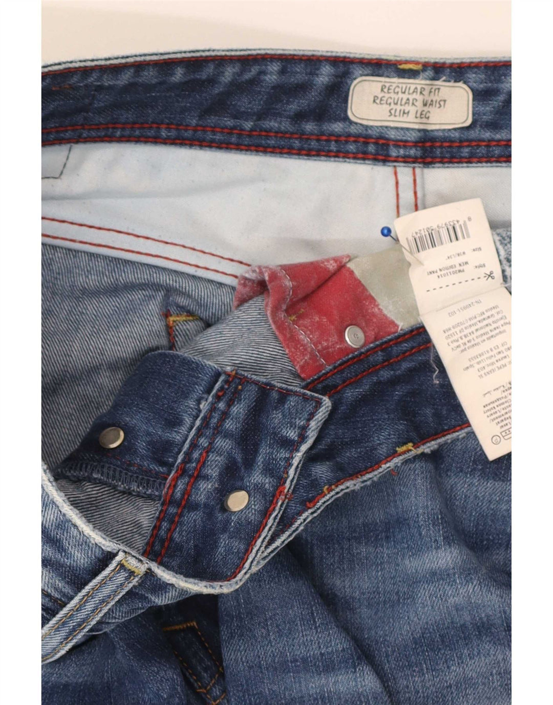 PEPE Jeans Herren Regular Fit Slim Jeans W38 L34 Blaue Baumwolle