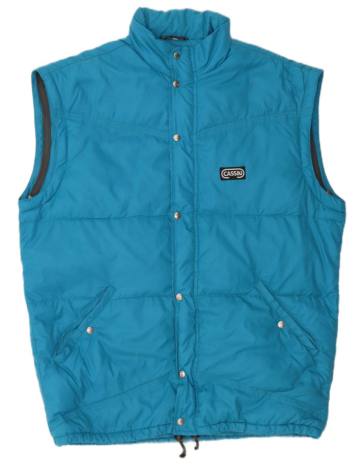 Cassin Herren Wattierte Weste UK 40 Large Blau Polyamid