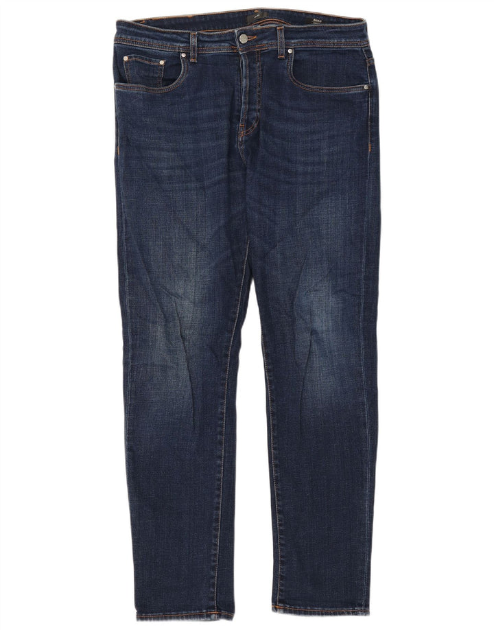 LIU JO Herren Regular Fit Straight Jeans W38 L32 Blaue Baumwolle