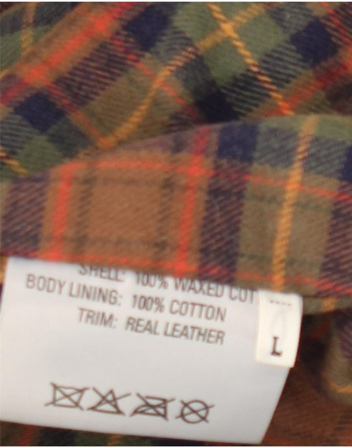Michael Mortell Herrenjacke aus gewachster Baumwolle, UK 40, große braune Baumwolle