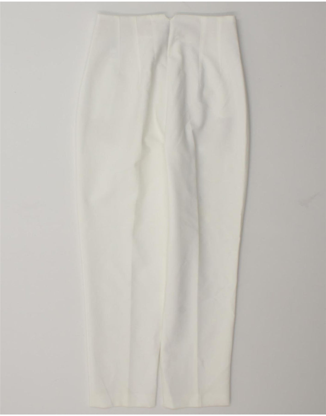 Zara Damen-Anzughose, schmal zulaufend, Größe M, W28, L27, Weiß, Polyester
