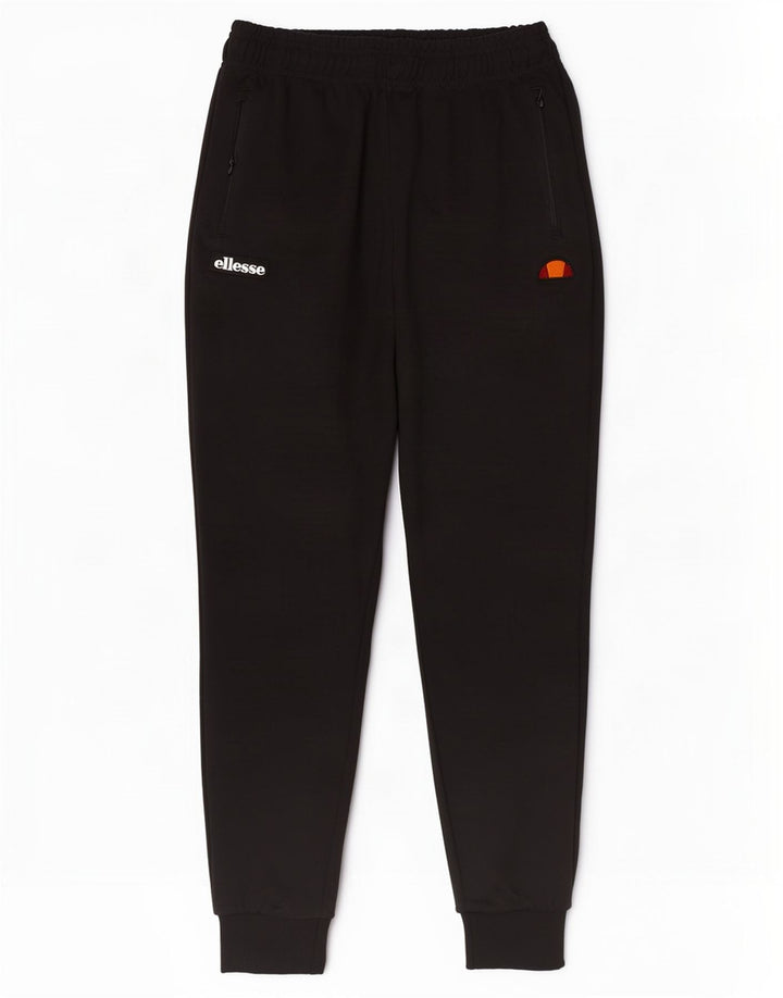 Ellesse Herren-Trainingshose, Jogginghose, Größe S, schwarze Baumwolle
