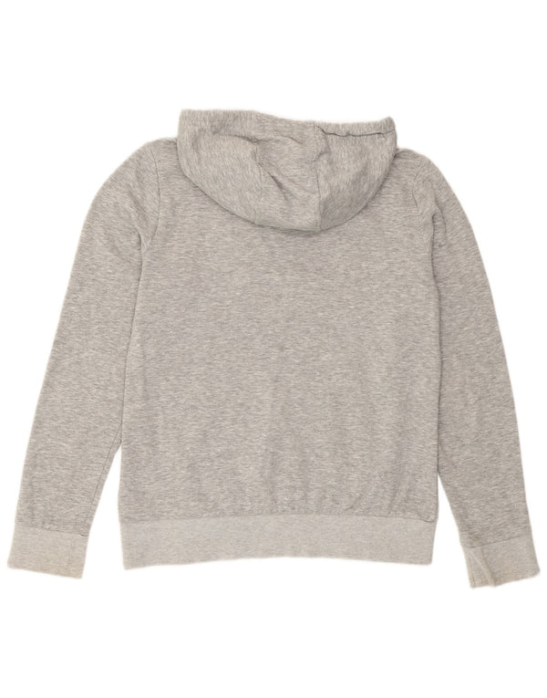 Kappa Womens Graphic Hoodie Jumper UK 14 Medium Grey Cotton