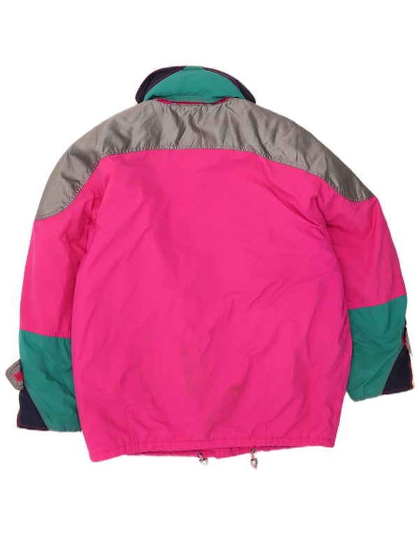 ELLESSE Herren-Skijacke mit Kapuze UK 44 2XL Rosa Farbblock