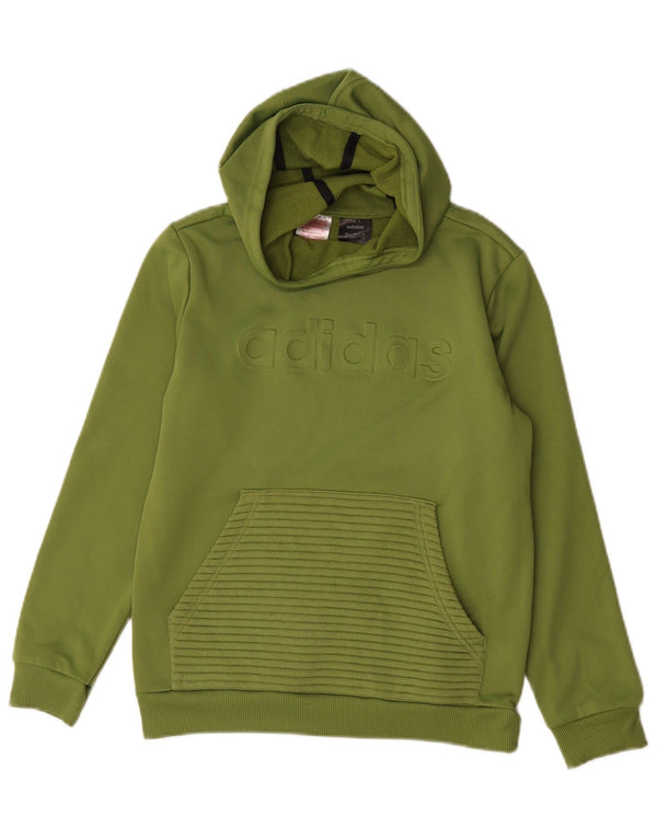 Adidas Jungen Climawarm Graphic Hoodie Pullover 11-12 Jahre Khaki Polyester