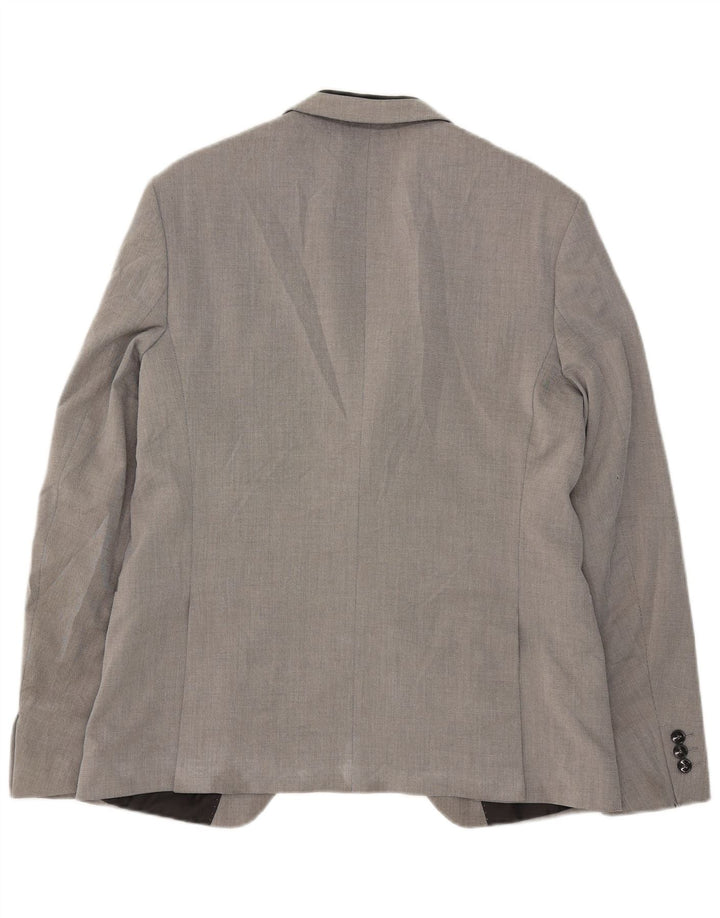 Zara Herren-Blazer mit 1 Knopf, EU 50, Mittelgrau