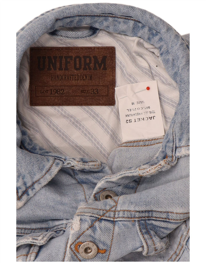 Uniform Herren Jeansjacke UK 38 Mittelblaue Baumwolle