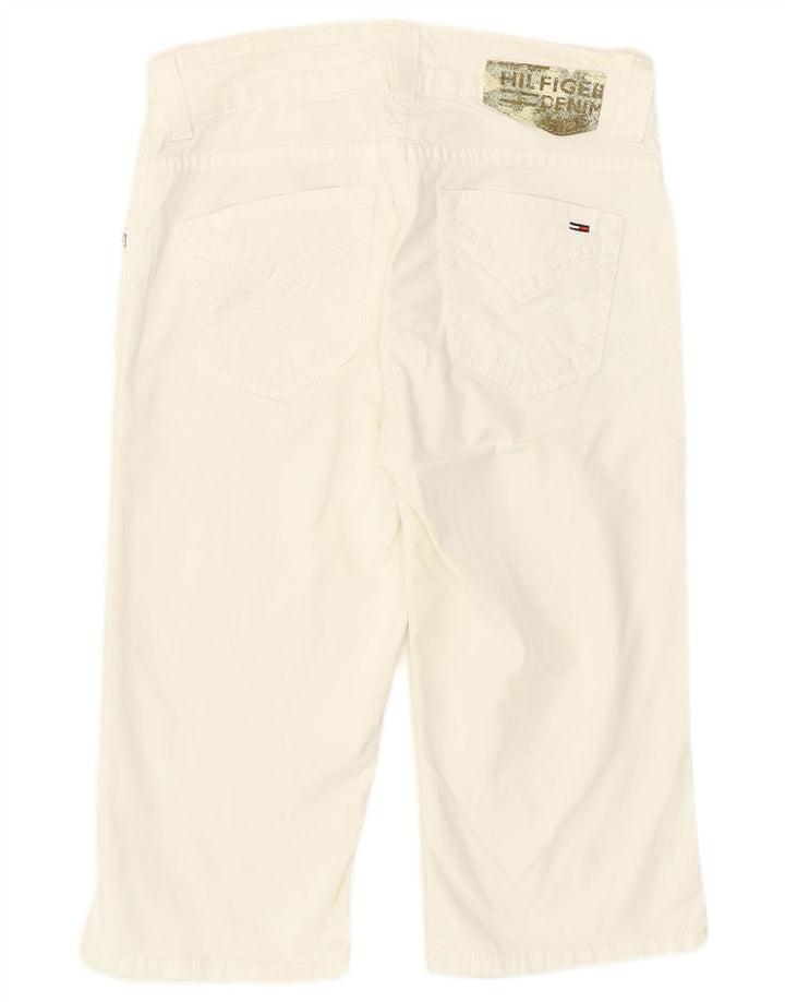 Tommy Hilfiger Denim-Bermudas für Damen, W26, Größe S, weiße Baumwolle