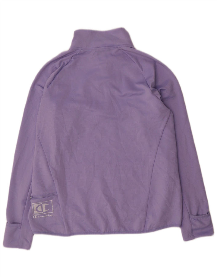 Champion Damen-Pullover-Trainingsanzugoberteil mit Reißverschluss und Halsausschnitt, UK 44, Größe L, Lila