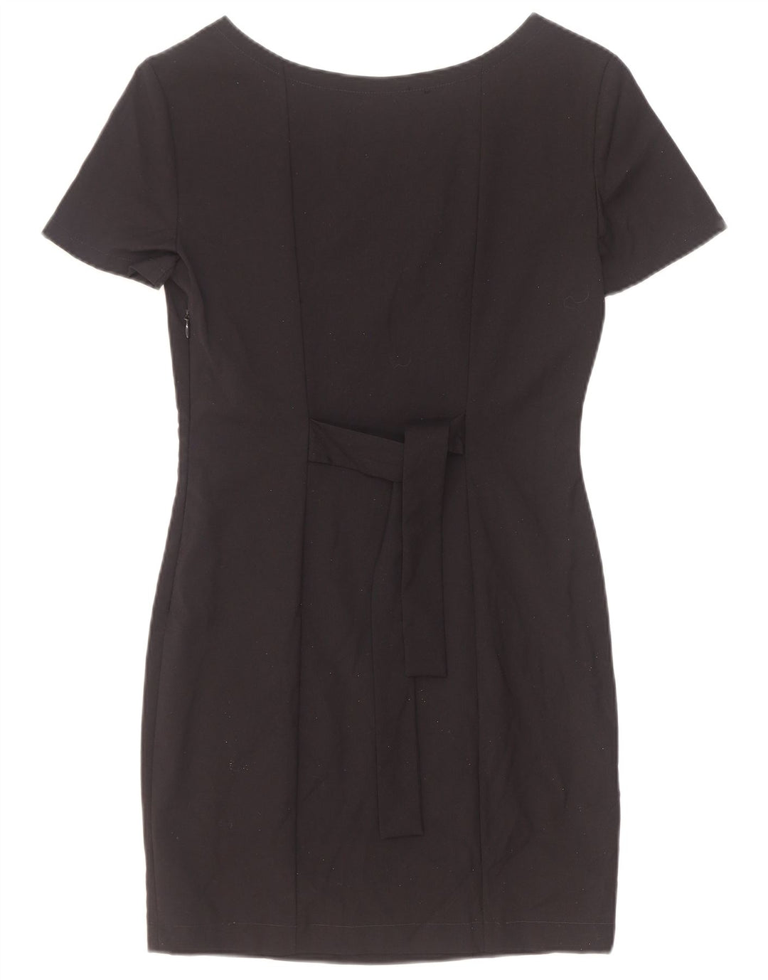 Stefanel Damen Etuikleid IT 42 Medium Schwarz Schurwolle
