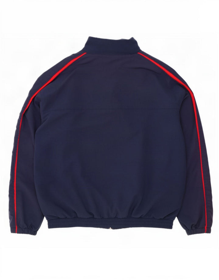 Umbro Herren-Trainingsanzug-Top-Jacke, großes marineblaues Farbblock-Polyester