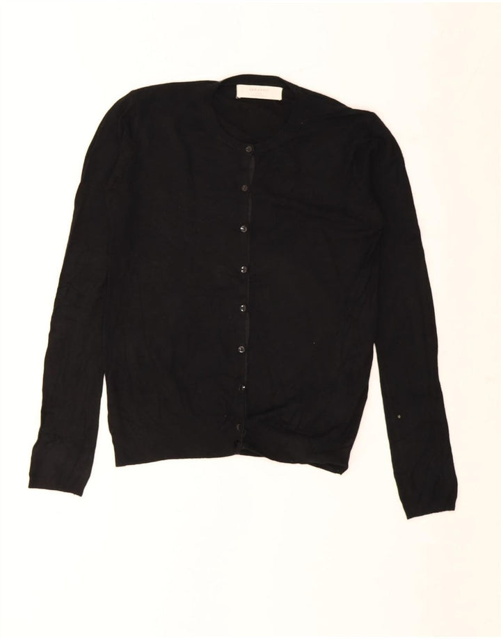 Zara Damen Strickjacke UK 12 Medium Schwarz