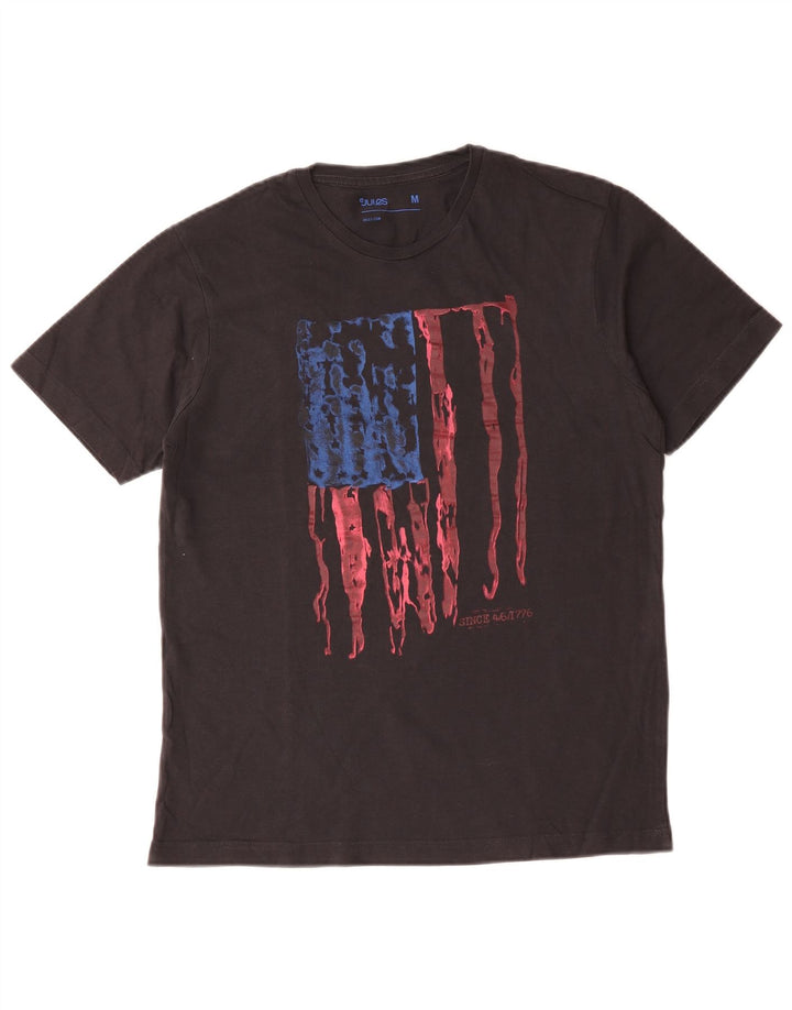 Jules Herren-T-Shirt mit Grafik, mittelgraue Baumwolle