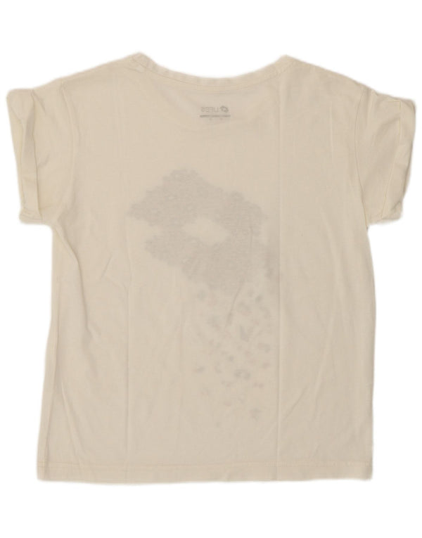 Lotto Womens Oversized Graphic T-Shirt Top UK 6 XS White