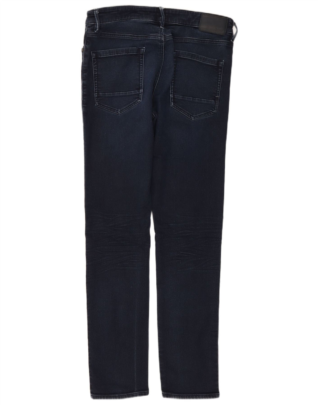 HUGO BOSS Herren Charleston Skinny Jeans W36 L34 Marineblaue Baumwolle