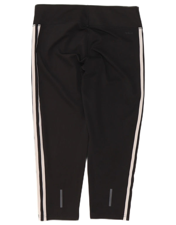 Adidas Damen Climalite Capri Leggings UK 12/14 Medium Schwarz