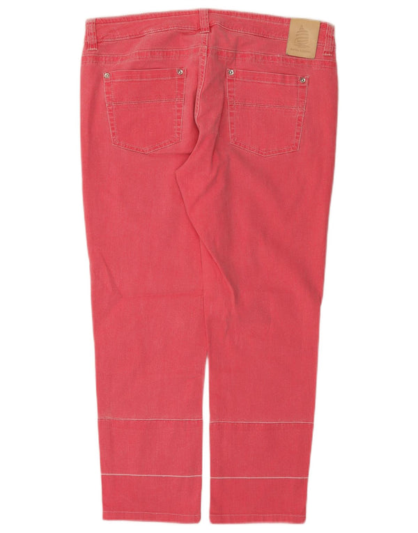 Marina Yachting Damen-Cropped-Jeans W32 L24 Rosa Baumwolle