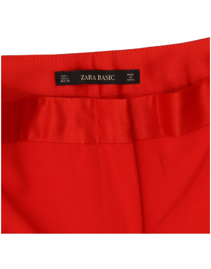 Slim-Anzughose für Damen von Zara, Größe L, W32, L27, Rot