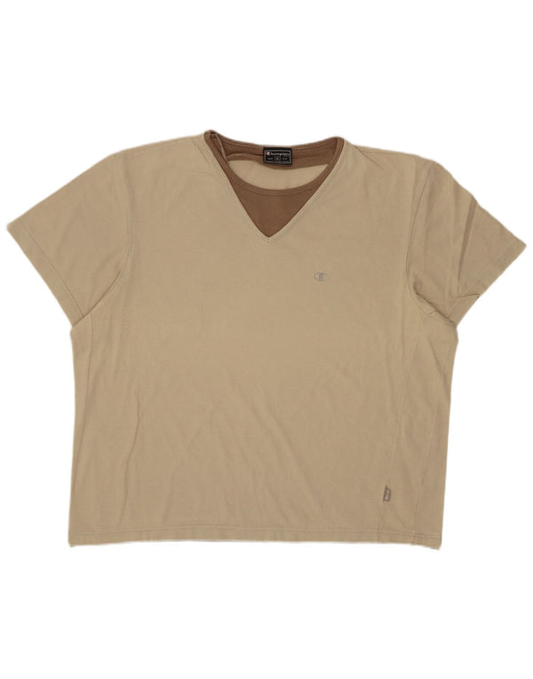 Champion Damen T-Shirt Top UK 18 XL Beige