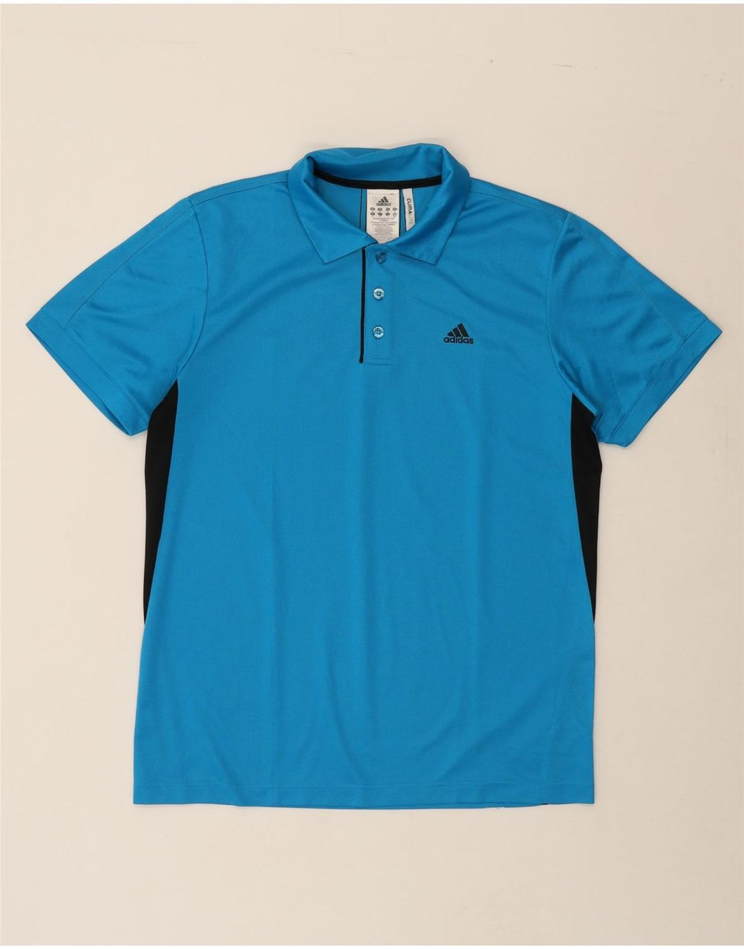 ADIDAS Mens Climalite Polo Shirt Medium Blue Polyester Vintage Adidas and Second-Hand Adidas from Messina Hembry 