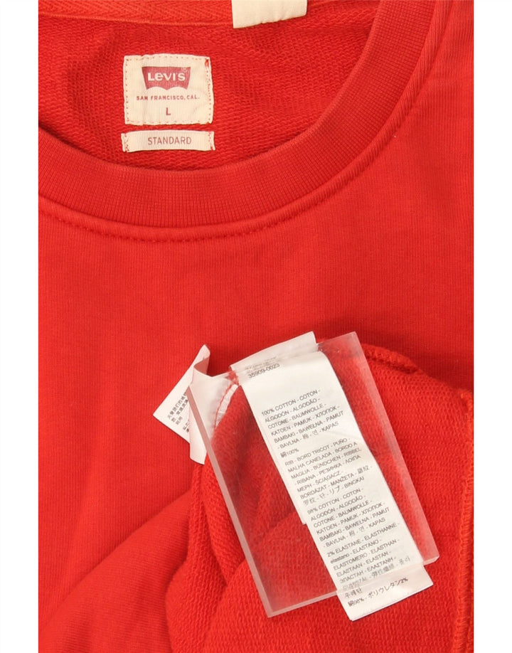 Levi's Herren Standard-Sweatshirt-Pullover, groß, rote Baumwolle