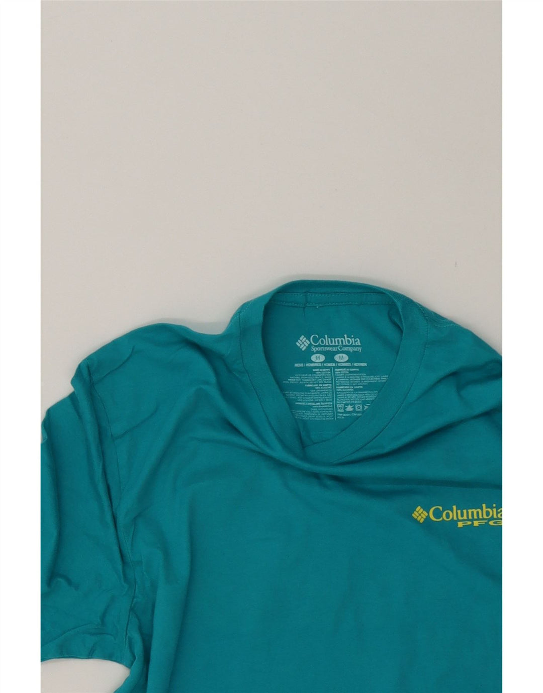 COLUMBIA Herren Grafik-T-Shirt-Oberteil aus mitteltürkisfarbener Baumwolle